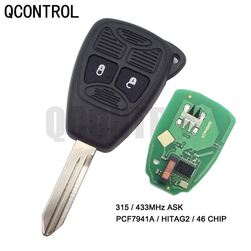 QCONTROL 2 Button Smart Remote Key Fob With ID46 Chip 315/433mhz for Chrysler 300C Sebring PT Cruiser 05179516AA No Mark
QCONTROL 2 Button Smart Remote Key Fob With ID46 Chip 315/433mhz for Chrysler 300C Sebring PT Cruiser 05179516AA No Mark