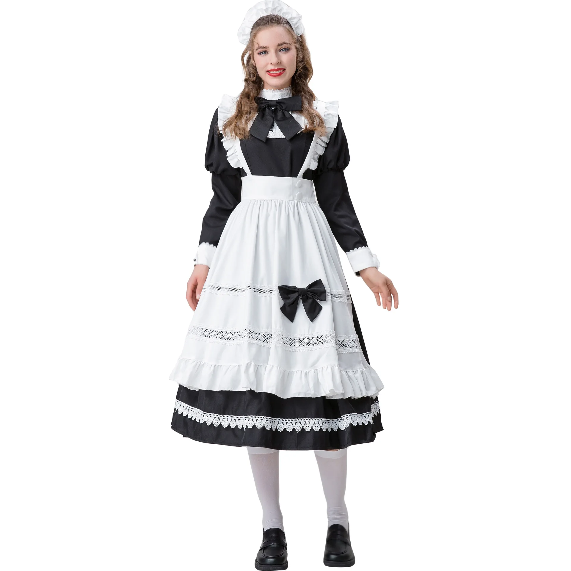 

2023 Deluxe Women Victorian England Maid Lolita Costume Japan Anime Maid Costume Butler Outfit Girls Servant Cosplay Fancy Dress