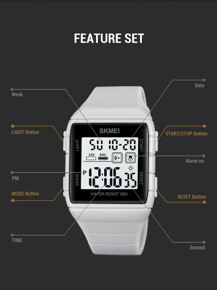 SKMEI 1960 Military Sport Mens Watches Digital Calendar Countdown Waterproof Wristwatches for Men Alarm Clock Reloj Hombre 1278 SKMEI 1960 Military Sport Mens Watches Digital Calendar Countdown Waterproof Wristwatches for Men Alarm Clock Reloj Hombre 1278