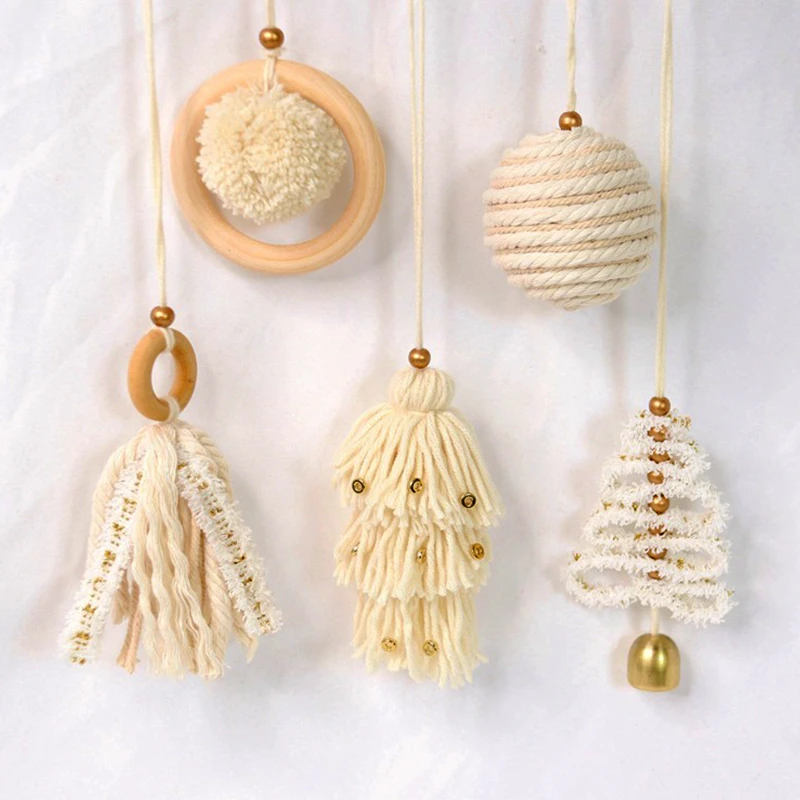 Hand Woven Pendant Christmas Tree Hanging Ornaments Bohemian Macrame Christmas Decorations Xmas New Year Party Home Decor Gifts
Hand Woven Pendant Christmas Tree Hanging Ornaments Bohemian Macrame Christmas Decorations Xmas New Year Party Home Decor Gifts