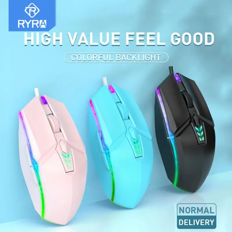 RYRA 1600 DPI Wired Mouse Gaming Optical 6 Buttons USB Mouse With RGB Backlit Mute Mause For Office Laptops Computer Gamer Mouse
RYRA 1600 DPI Wired Mouse Gaming Optical 6 Buttons USB Mouse With RGB Backlit Mute Mause For Office Laptops Computer Gamer Mouse