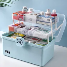 3/2 Layer Portable First Aid Kit Storage Box Plastic Multi-Functional Family Emergency Kit Box with Handle
3/2 Layer Portable First Aid Kit Storage Box Plastic Multi-Functional Family Emergency Kit Box with Handle