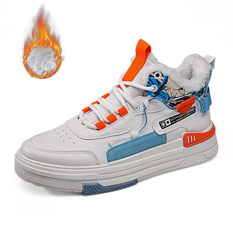 Кроссовки мужские плюшевые, Повседневная Уличная обувь на платформе, круглый носок, теплая зимняя обувь для тенниса
Кроссовки мужские плюшевые, Повседневная Уличная обувь на платформе, круглый носок, теплая зимняя обувь для тенниса