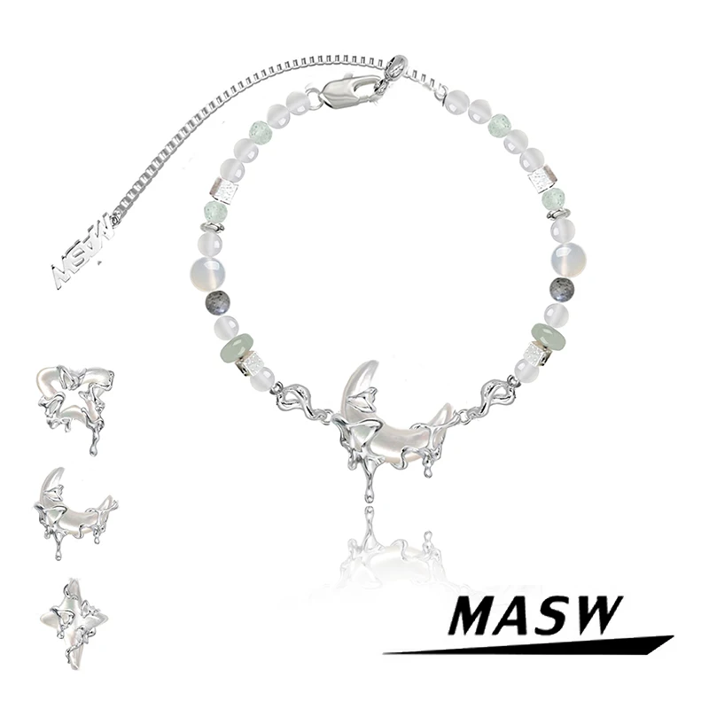 MASW Original Design One Layer Bead Bracelet Trendy Jewelry Delicate Cool Star Moon Charm Bracelet For Women Girl Gift 2023
MASW Original Design One Layer Bead Bracelet Trendy Jewelry Delicate Cool Star Moon Charm Bracelet For Women Girl Gift 2023