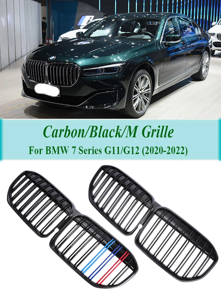 Double Slat Front Bumper Kidney Carbon Fiber M Grill Facelift Refting Black Grille Cover For BMW 7 Series G11 G12 2020-2023
Double Slat Front Bumper Kidney Carbon Fiber M Grill Facelift Refting Black Grille Cover For BMW 7 Series G11 G12 2020-2023
