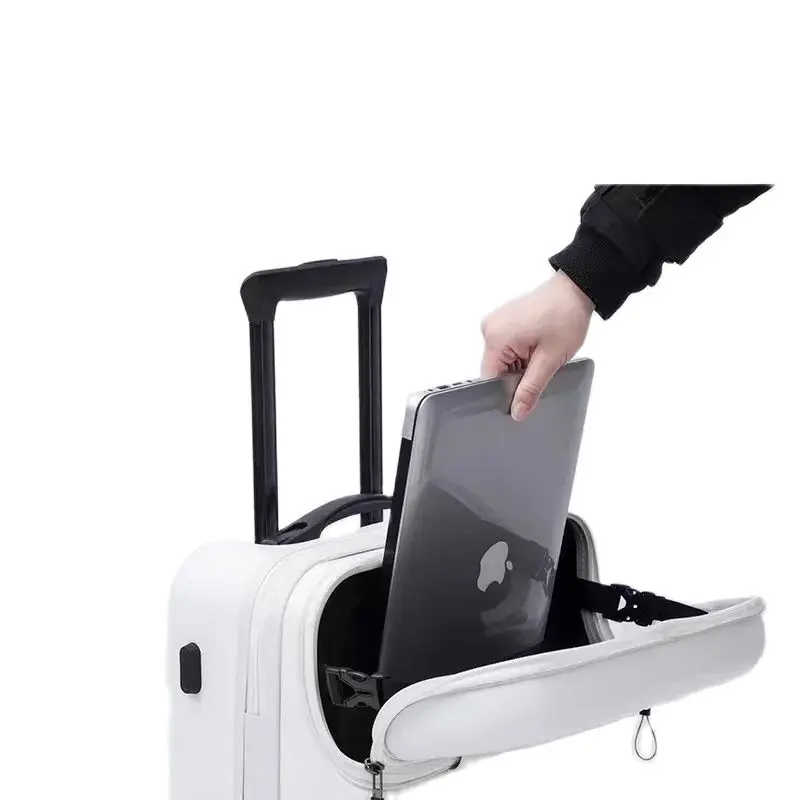 Front Open Cover Luggage Women's Multi-Functional Trolley Luggage Inch Small Boarding Bag USB Suitcase with CombinMiddle Size Lu
Front Open Cover Luggage Women's Multi-Functional Trolley Luggage Inch Small Boarding Bag USB Suitcase with CombinMiddle Size Lu