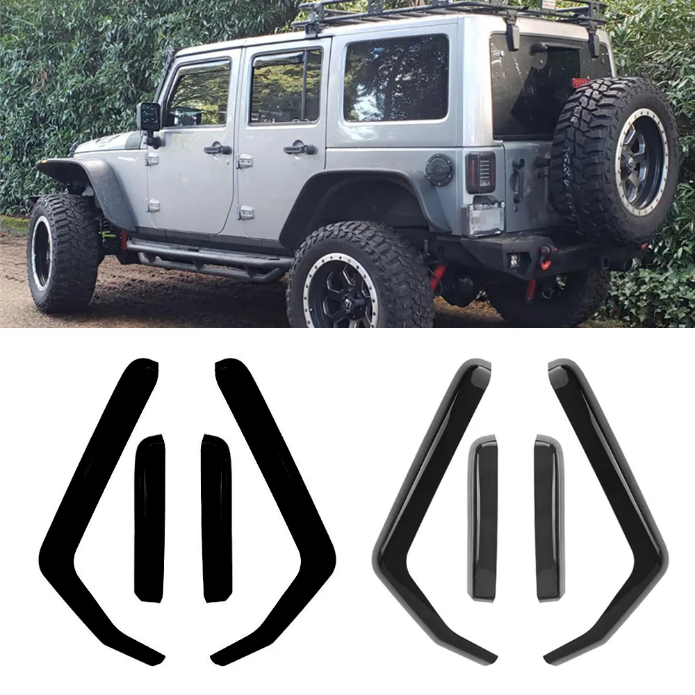 

1Set Window Vent Visor Deflectors Rain Guards For Jeep Wrangler JK JL 2007-2023+ Unlimited 4 Door & Gladiator JT 2020 2021+