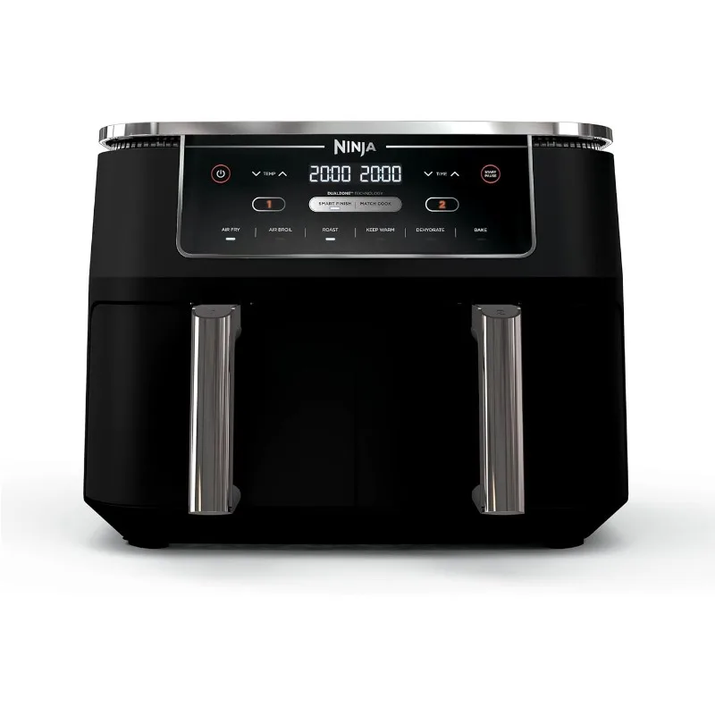 Аэрофритюрница DualZone Smart XL 6 в 1 с 2 независимыми корзинами, подходит для приготовления пищи и с интеллектуальной отделкой для жарки на воздухе, аэрофритюрница, сохраняет тепло, Черная
Аэрофритюрница DualZone Smart XL 6 в 1 с 2 независимыми корзинами, подходит для приготовления пищи и с интеллектуальной отделкой для жарки на воздухе, аэрофритюрница, сохраняет тепло, Черная