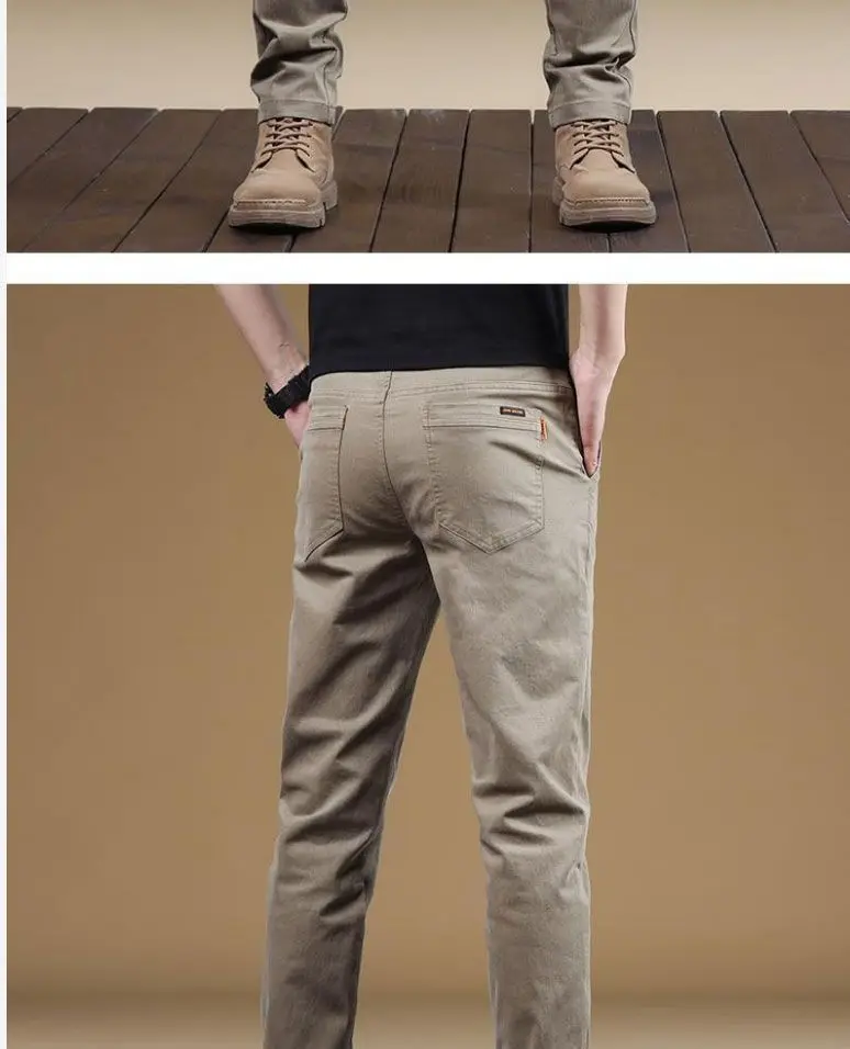 2025 Summer Thin Cotton Men's Casual Pants Trendy Versatile Elastic Light Business Trousers Work Formal Slim Straight Pants 41 S3cbd790f3a9a493ba50130c8b281864au