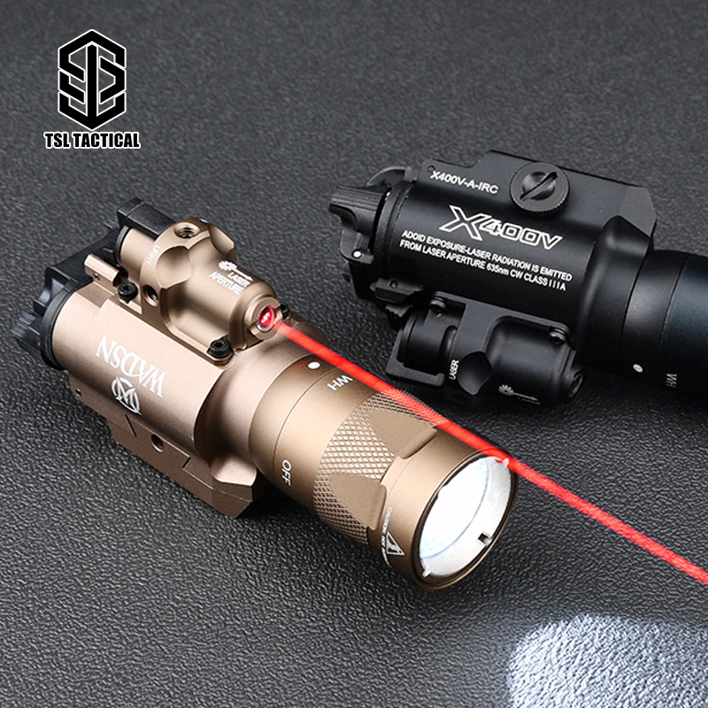 WADSN Surefir X400V X400 Red Laser Flashlight Tactical Metal Hanging Scout Light X300 Fit 20mm Picatinny Rail Glock 17 G17 G19
WADSN Surefir X400V X400 Red Laser Flashlight Tactical Metal Hanging Scout Light X300 Fit 20mm Picatinny Rail Glock 17 G17 G19