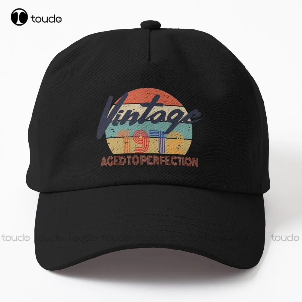 Vintage 1972 Aged To Perfection Dad Hat Sun Hats For Women Personalized Custom Unisex Adult Teen Youth Summer Baseball Cap Funny
Vintage 1972 Aged To Perfection Dad Hat Sun Hats For Women Personalized Custom Unisex Adult Teen Youth Summer Baseball Cap Funny