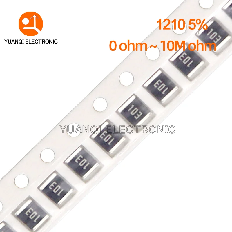 100pcs 1210 5% 1/2W SMD Chip Resistor 0R - 10M 4.7 10 33 47 100 220 470 510 ohm 10R 47R 100R 330R 470R 1K 2.2K 4.7K 10K 100K 1M
100pcs 1210 5% 1/2W SMD Chip Resistor 0R - 10M 4.7 10 33 47 100 220 470 510 ohm 10R 47R 100R 330R 470R 1K 2.2K 4.7K 10K 100K 1M