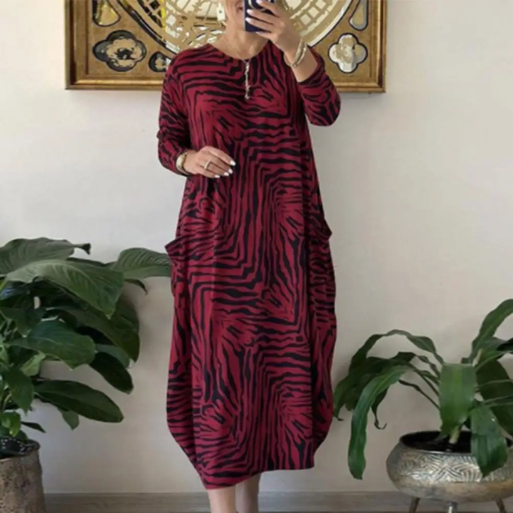 Women Dress Leopard Print Maxi Dress with Long Sleeves Pockets for Women Oversized O Neck Ankle Length Fall Spring Fashion Round
Women Dress Leopard Print Maxi Dress with Long Sleeves Pockets for Women Oversized O Neck Ankle Length Fall Spring Fashion Round