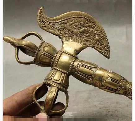 Pure Copper Gilt Tastefully Tibetan Tibetan Buddhism Brass Carved Exorcise Evil Spirits Phurba Dagger Holder Statue
Pure Copper Gilt Tastefully Tibetan Tibetan Buddhism Brass Carved Exorcise Evil Spirits Phurba Dagger Holder Statue