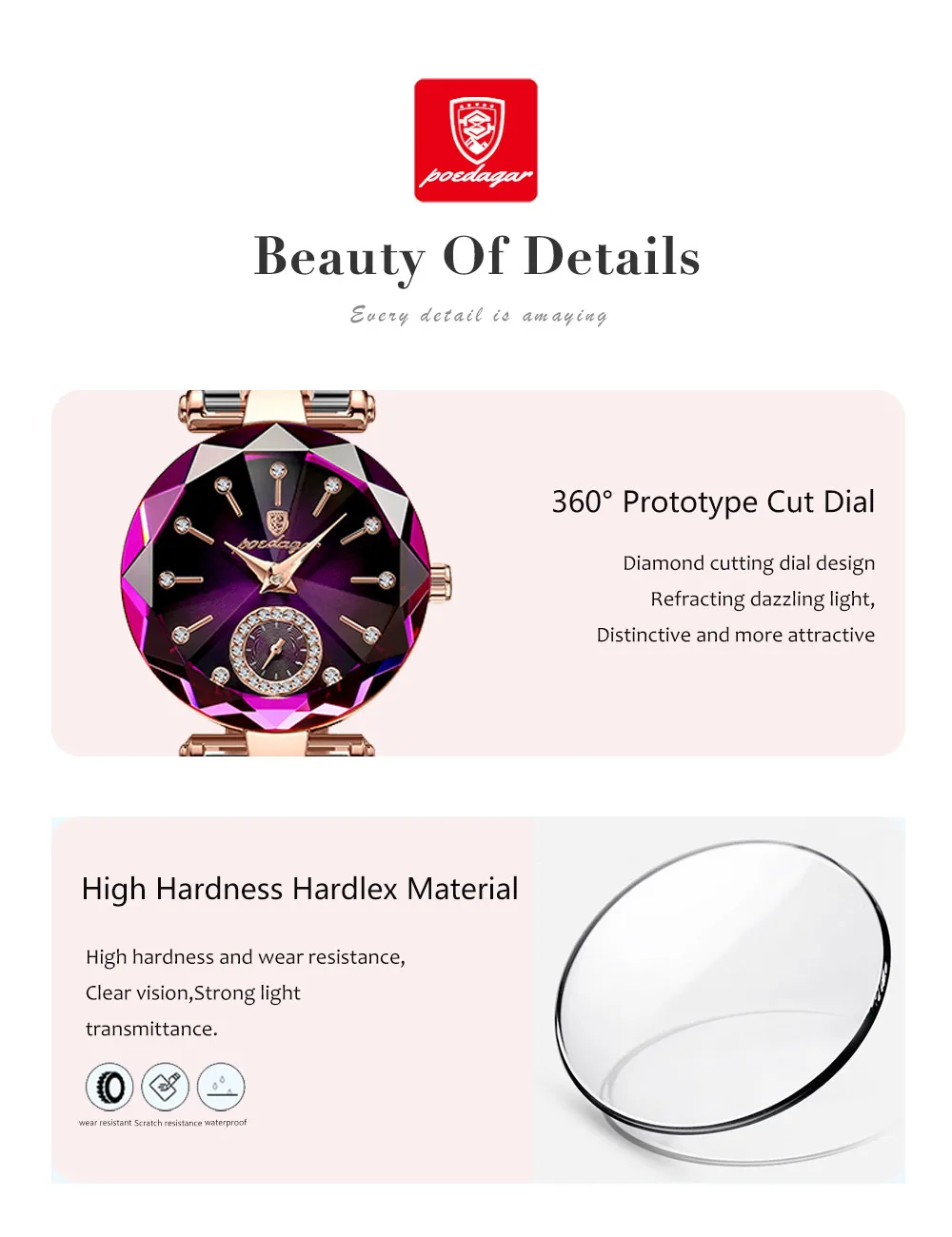 POEDAGAR Luxury Watches For Ladies POEDAGAR Luxury Watches For Ladies