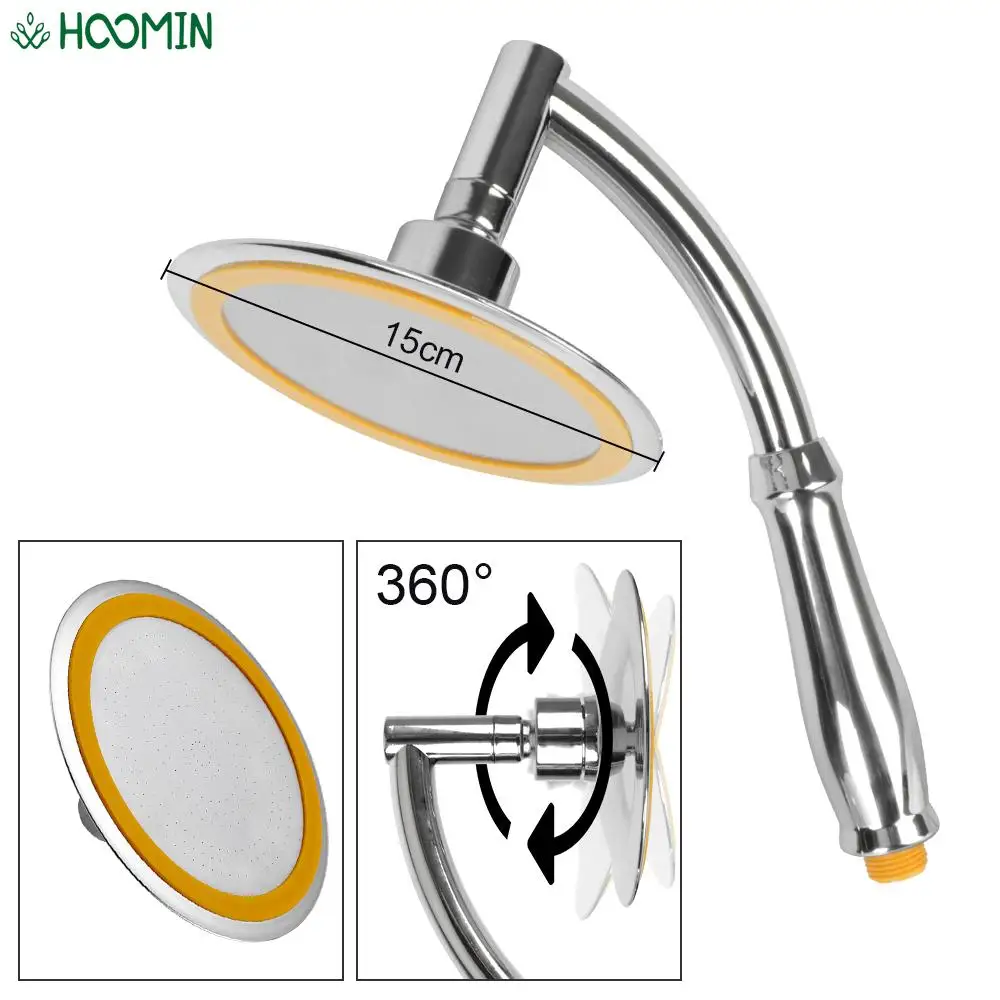 Dual Use Hand Held/Top Shower Head Adjustable 360 Degree 6 Inch High Pressure Large Round Big Rainfall Sprayer Bathroom Supplies
Dual Use Hand Held/Top Shower Head Adjustable 360 Degree 6 Inch High Pressure Large Round Big Rainfall Sprayer Bathroom Supplies