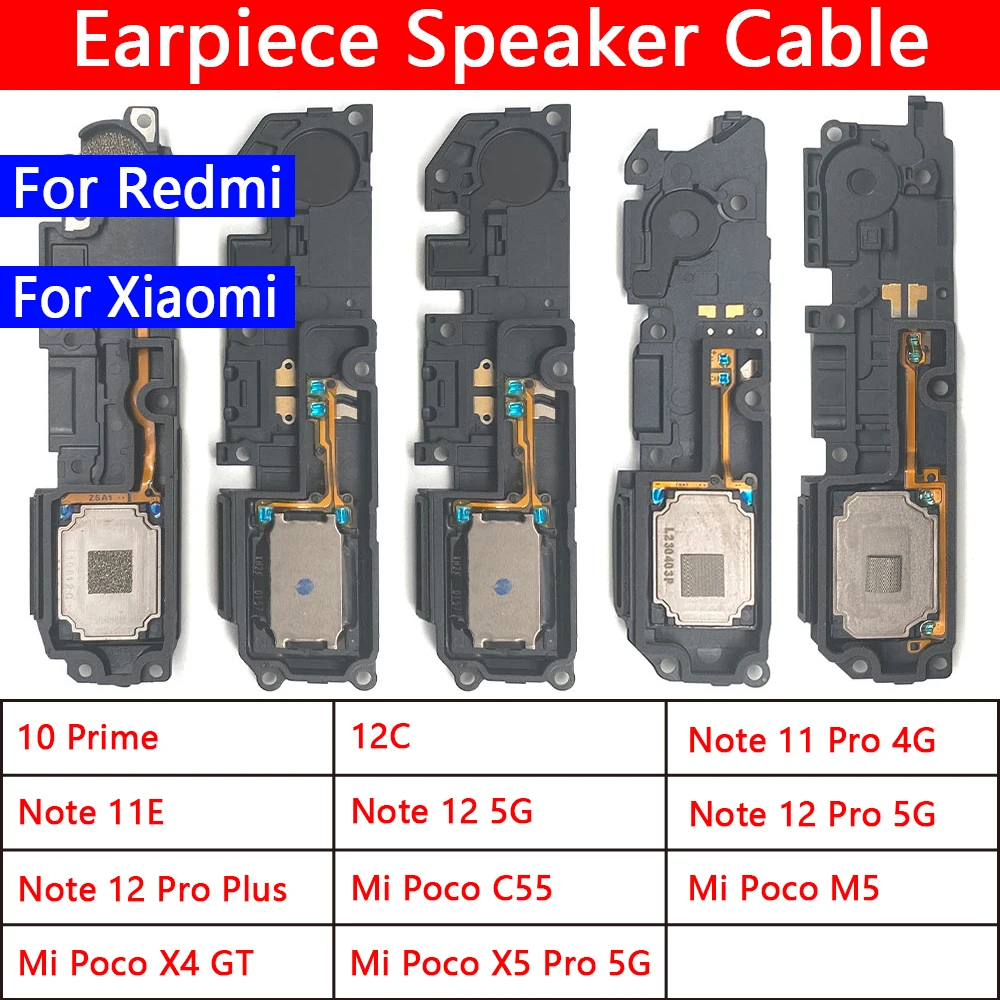 

Earpiece Speaker Flex For Xiaomi Redmi 12C 10 Prime / Note 12 Pro 5G 11 Pro 4G Poco X4 GT X5 Pro 5G Loudspeaker Speaker Cable