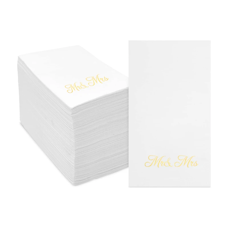 Disposable Hot Stamping Paper Towels, Customized Patterns, Wedding and Birthday Party Decorations, Mr and Mrs, 50Pcs
Disposable Hot Stamping Paper Towels, Customized Patterns, Wedding and Birthday Party Decorations, Mr and Mrs, 50Pcs