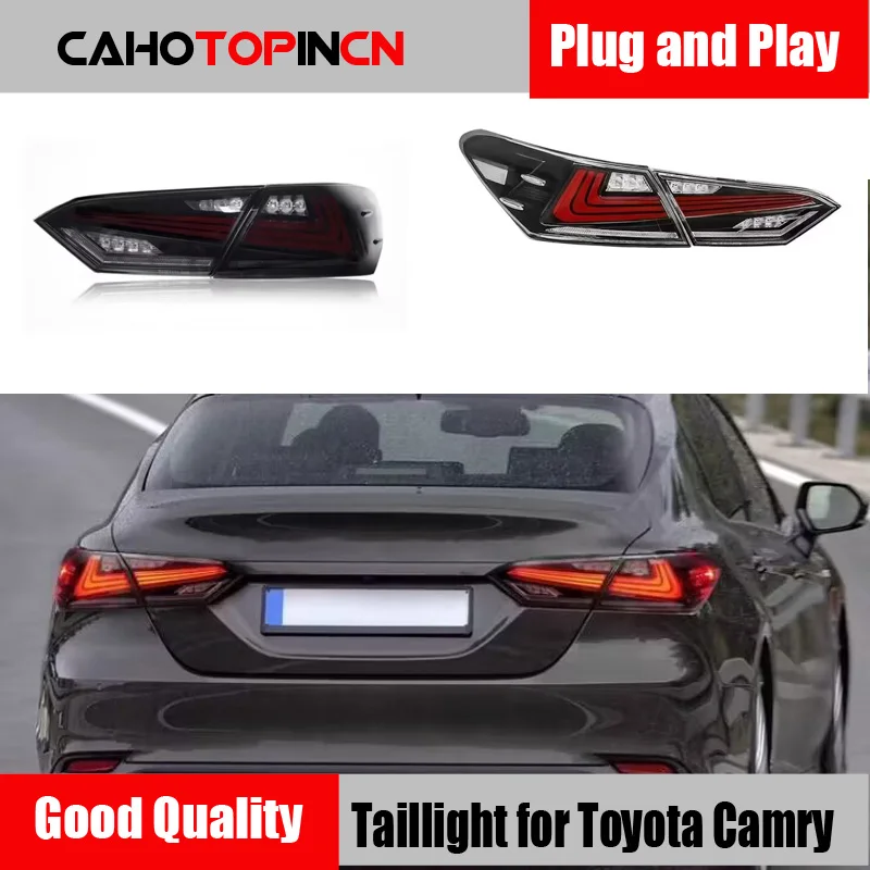 

LED Tail Lights Assembly For Toyota 8th Camry Taillights 2018-2023 Start up Dynamic Rear Lamps Sequential Turn Signal