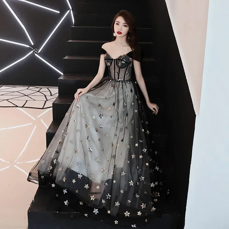 Women Black Sexy Off Shoulder Backless Dress Strapless Sequins Dresses Party Holiday Birthday Long Dress See-Through Vestidos
Women Black Sexy Off Shoulder Backless Dress Strapless Sequins Dresses Party Holiday Birthday Long Dress See-Through Vestidos