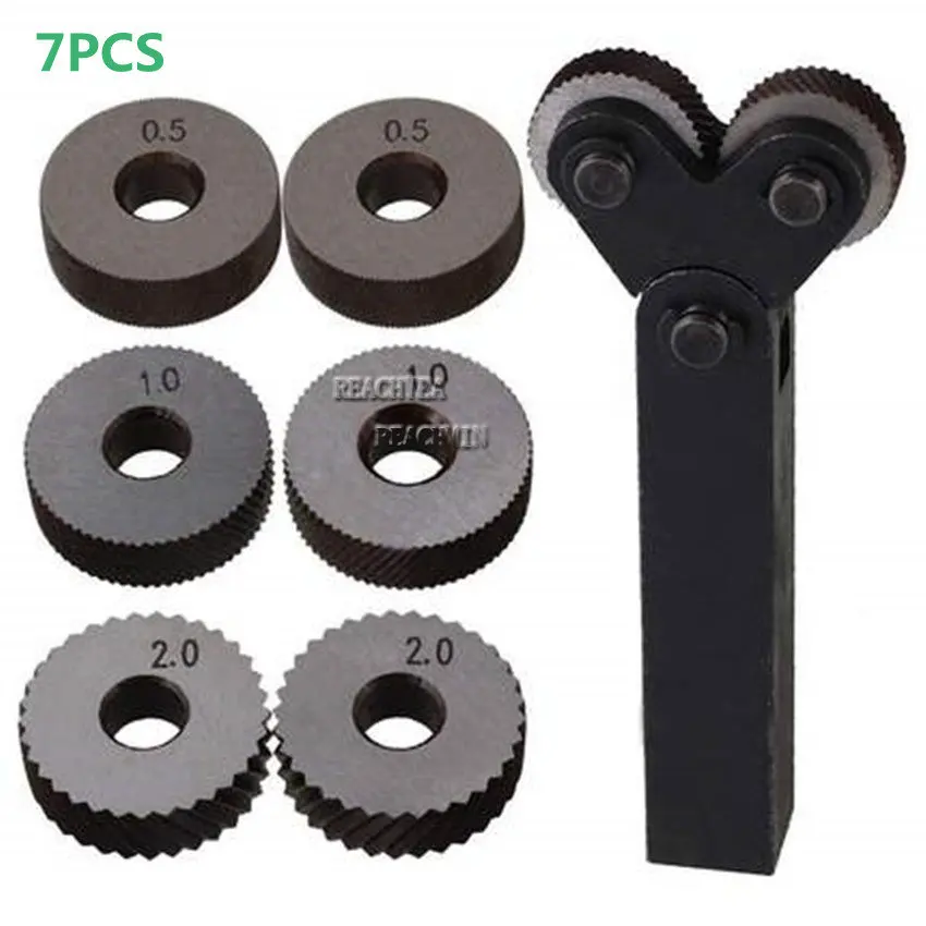 Dual Wheel Knurling Tool Kit 7pcs 0.5mm 1mm 2mm Wheel Linear Pitch Knurl Set Steel Lathe Cutter Wheel Knurling Tool Set
Dual Wheel Knurling Tool Kit 7pcs 0.5mm 1mm 2mm Wheel Linear Pitch Knurl Set Steel Lathe Cutter Wheel Knurling Tool Set