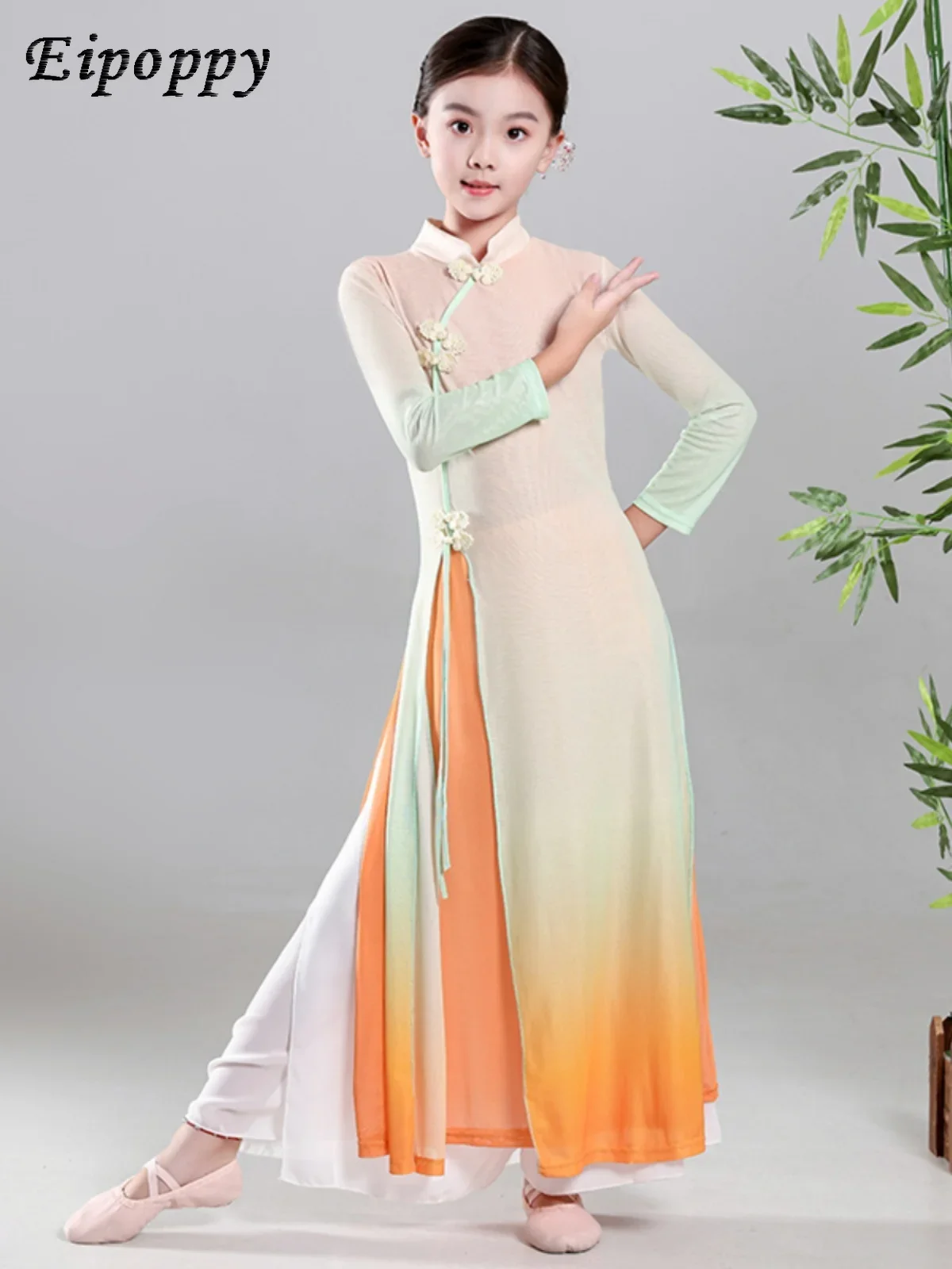 Children's Classical Dance Costume Elegant Chinese Style Folk Dance Fan Dance Umbrella Exercise Clothing
Children's Classical Dance Costume Elegant Chinese Style Folk Dance Fan Dance Umbrella Exercise Clothing