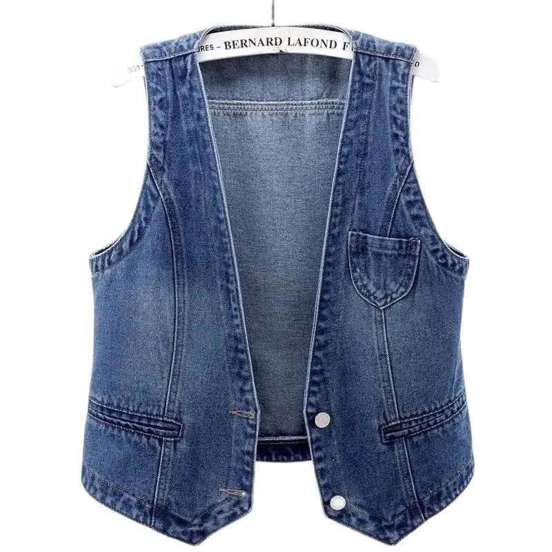 Big size 6XL Denim Vest New Spring Autumn Short Jeans Coat Women Waistcoats Single-Breasted Sleeveless Casual Jacket Female Tops
Big size 6XL Denim Vest New Spring Autumn Short Jeans Coat Women Waistcoats Single-Breasted Sleeveless Casual Jacket Female Tops