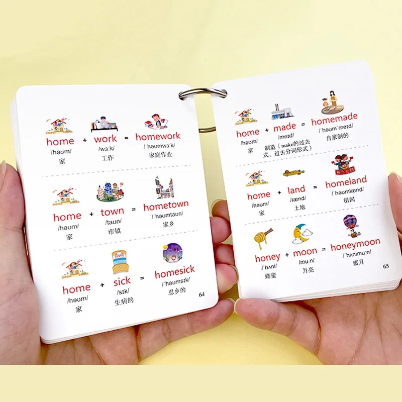 441 Groups 1000 Words Root Memory Card Compound Word for Primary School Learning English Flash Cards With Chinese
441 Groups 1000 Words Root Memory Card Compound Word for Primary School Learning English Flash Cards With Chinese