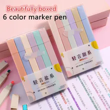Beautifully Boxed 6 Color Slant Tip Highlighter Soft Tip Marker Square Marker Pen for Kids School Drawing Painting Art Supplies
Beautifully Boxed 6 Color Slant Tip Highlighter Soft Tip Marker Square Marker Pen for Kids School Drawing Painting Art Supplies