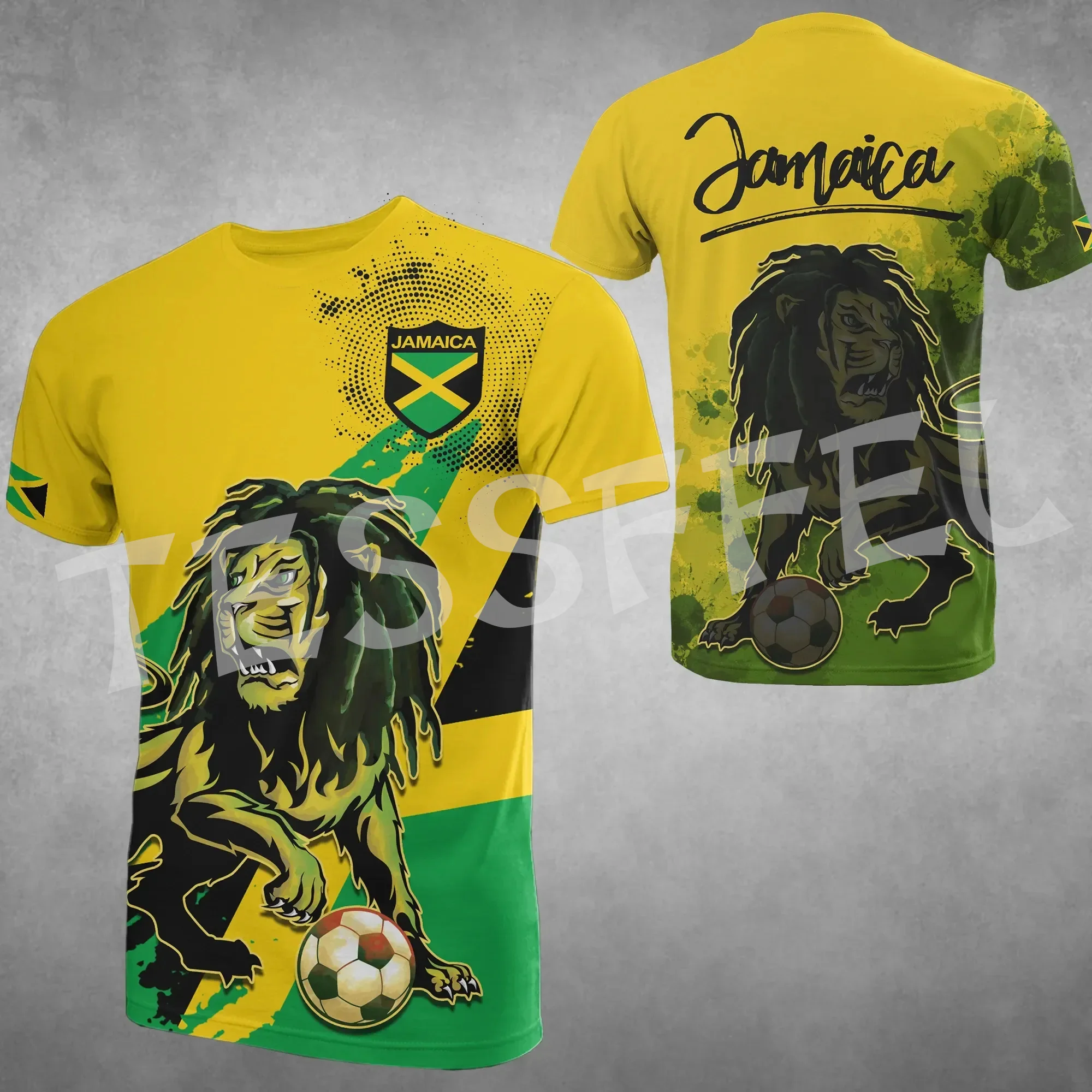 Custom Name Jamaica Lion Emblem Summer NewFashion Streetwear Harajuku 3DPrint Tops Tee Men/Women Funny Short Sleeves T-Shirts S1
Custom Name Jamaica Lion Emblem Summer NewFashion Streetwear Harajuku 3DPrint Tops Tee Men/Women Funny Short Sleeves T-Shirts S1