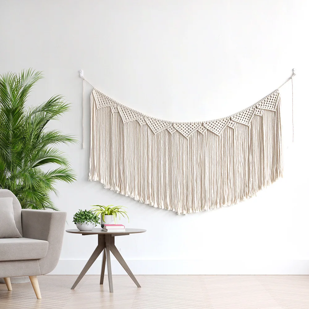 Wall Hanging Tapestry Handwoven Boho Cotton Macrame with Tassel Living Room Bedroom Wall Art Wall Decoration Gift
Wall Hanging Tapestry Handwoven Boho Cotton Macrame with Tassel Living Room Bedroom Wall Art Wall Decoration Gift