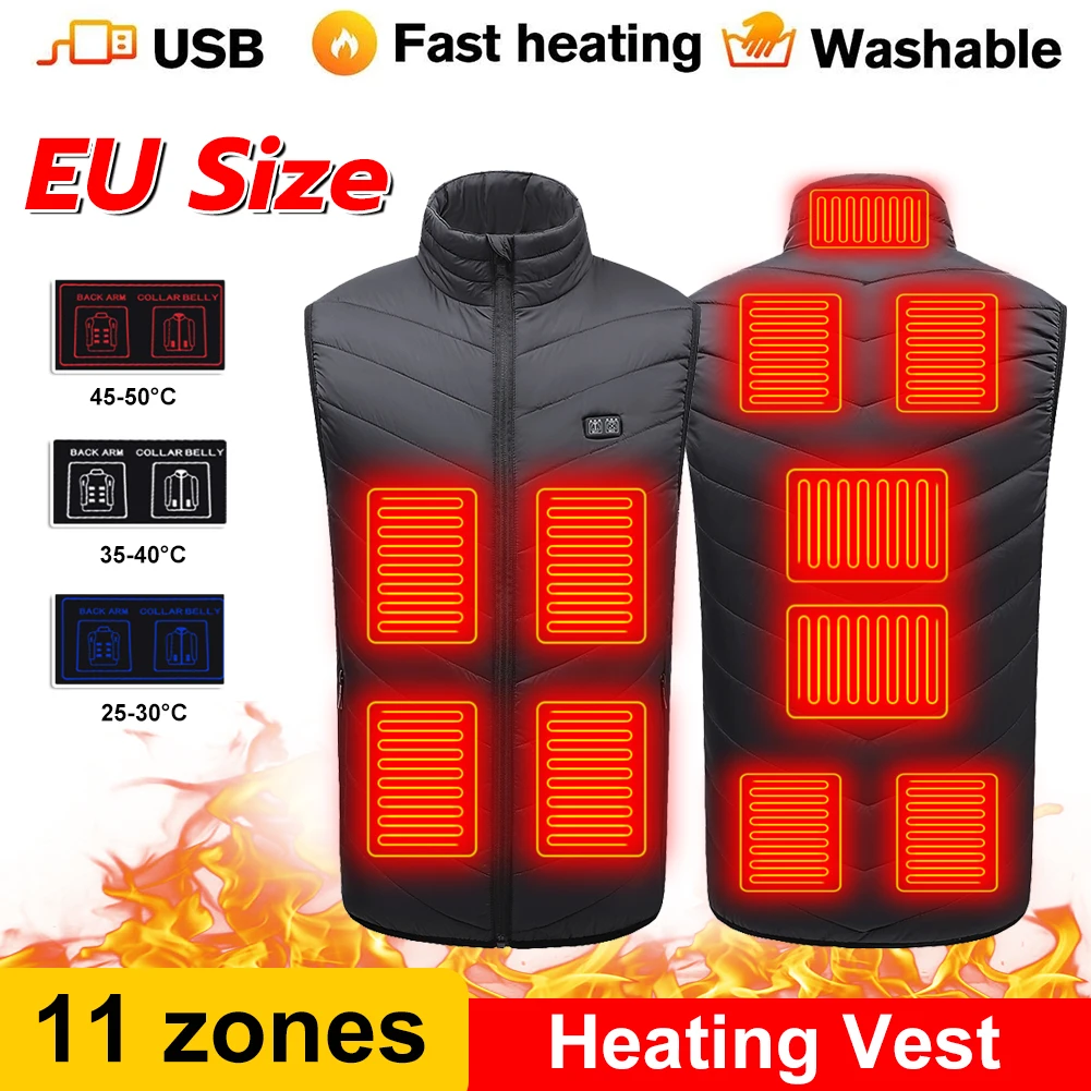 11 Heating Zones Heated Vest for Men Women USB Powered 3 Gear Temperature Control Winter Warm Vest for Outdoor Hiking Camping
11 Heating Zones Heated Vest for Men Women USB Powered 3 Gear Temperature Control Winter Warm Vest for Outdoor Hiking Camping