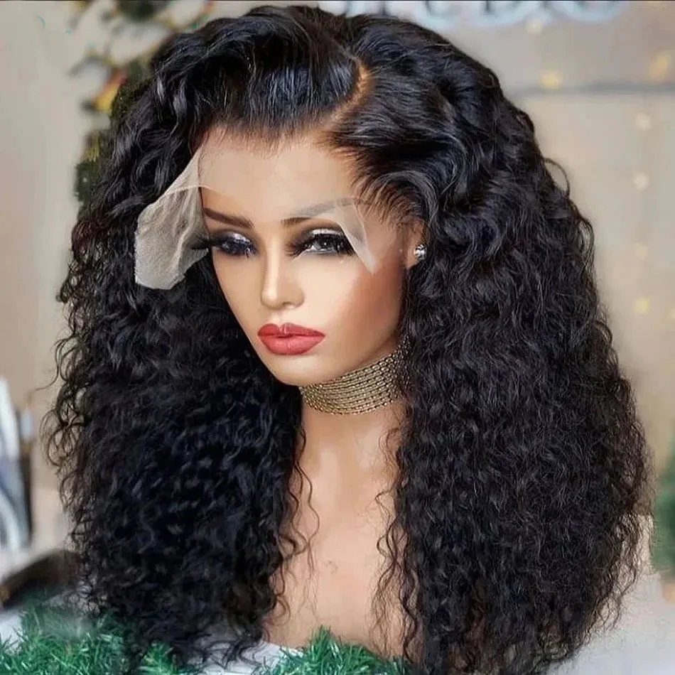 Deep Kinky Curly Natural Black Synthetic Hair Water curl HD Lace Front Wigs For Women Heat Resistant Preplucked With Baby Hair
Deep Kinky Curly Natural Black Synthetic Hair Water curl HD Lace Front Wigs For Women Heat Resistant Preplucked With Baby Hair