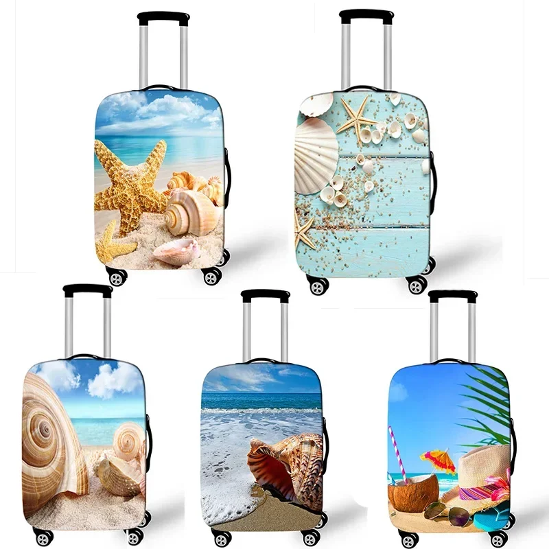 

Ocean Beach Starfish Suitcase Cover Travel Casual Fashion Conch Elastic Dust Cover Woman Travel Luggage Cover
