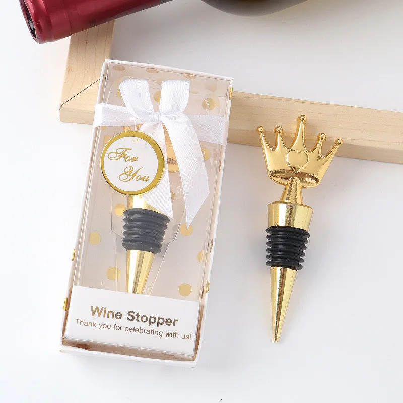 

(30 Pieces/lot) Crown Wedding gifts for guests of Crown bottle stopper Party favors for Wine Stopper Wedding souvenirs gifts