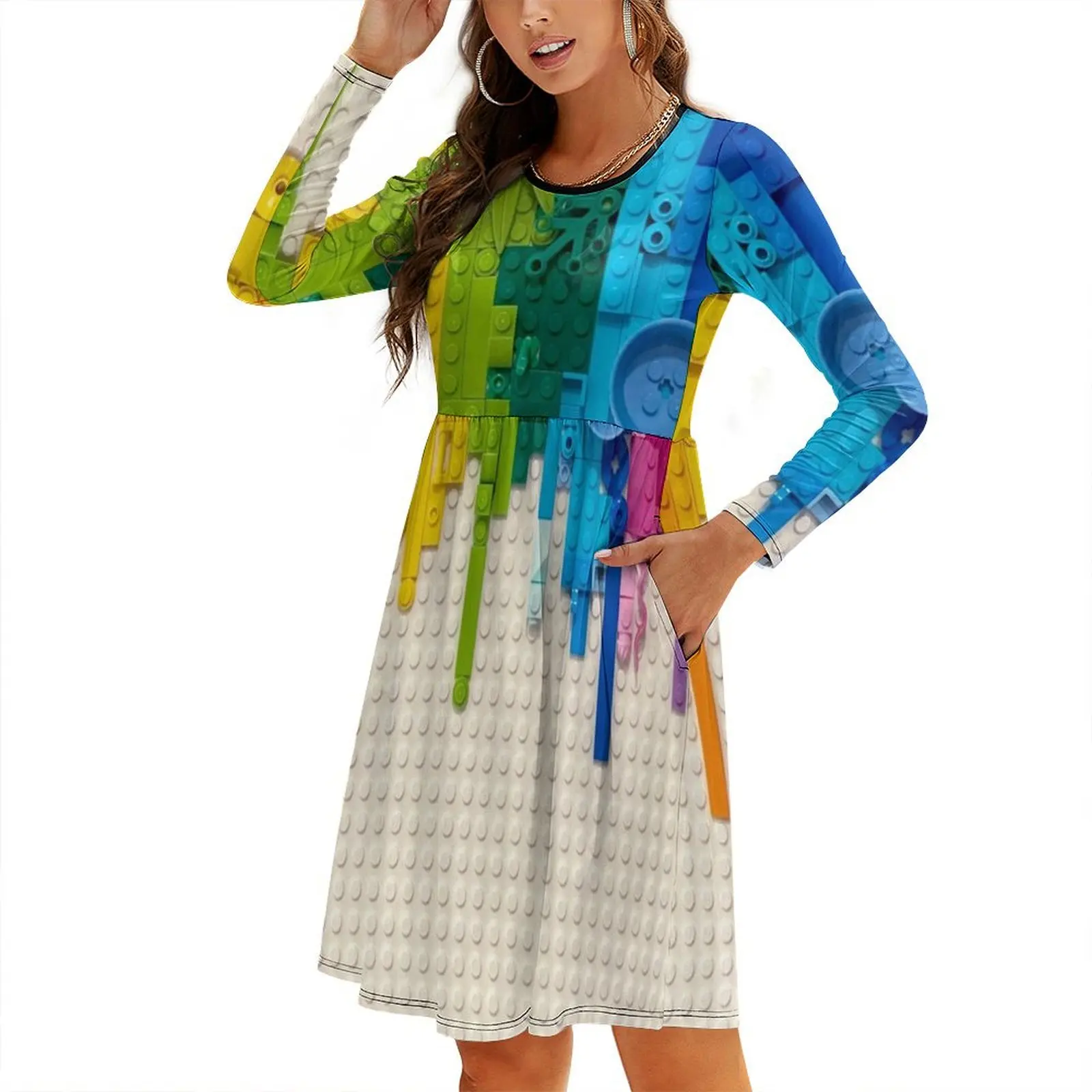 Rainbow drip Round Neck Baggy Dress dress party evening elegant luxury celebrity prom dresses 2024
Rainbow drip Round Neck Baggy Dress dress party evening elegant luxury celebrity prom dresses 2024