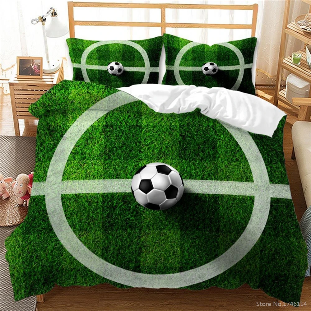 Football Printed Duvet Cover Set Soccer 3d Bedding Set Queen King Size Quilt Cover & Pillowcase Set Home Textile for Young Kids
Football Printed Duvet Cover Set Soccer 3d Bedding Set Queen King Size Quilt Cover & Pillowcase Set Home Textile for Young Kids
