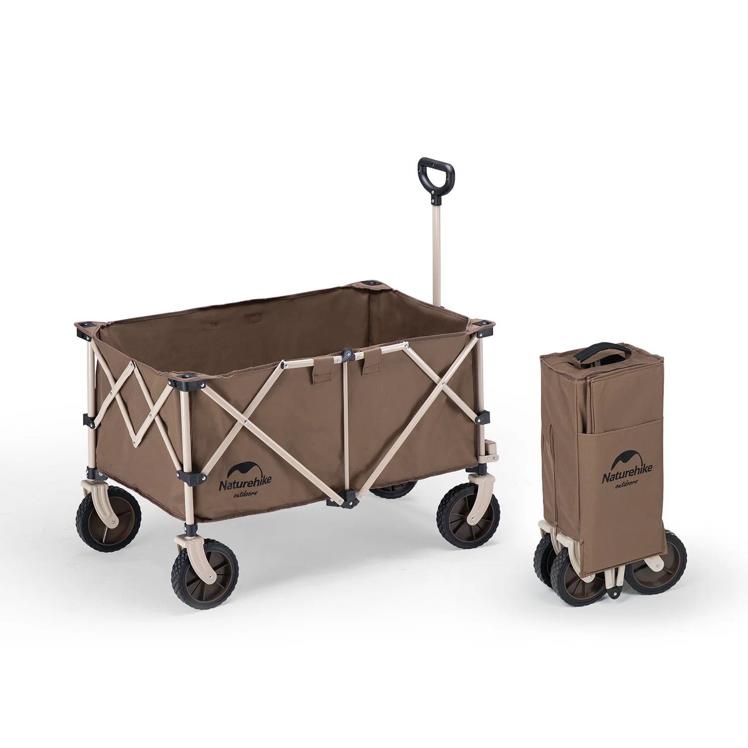 

Naturehike 193L Four-Way Folding Trolley 600D Oxford Camping Cart Self-driving Carts Tour Picnic BBS Tool Trolleys Bearing 80KG