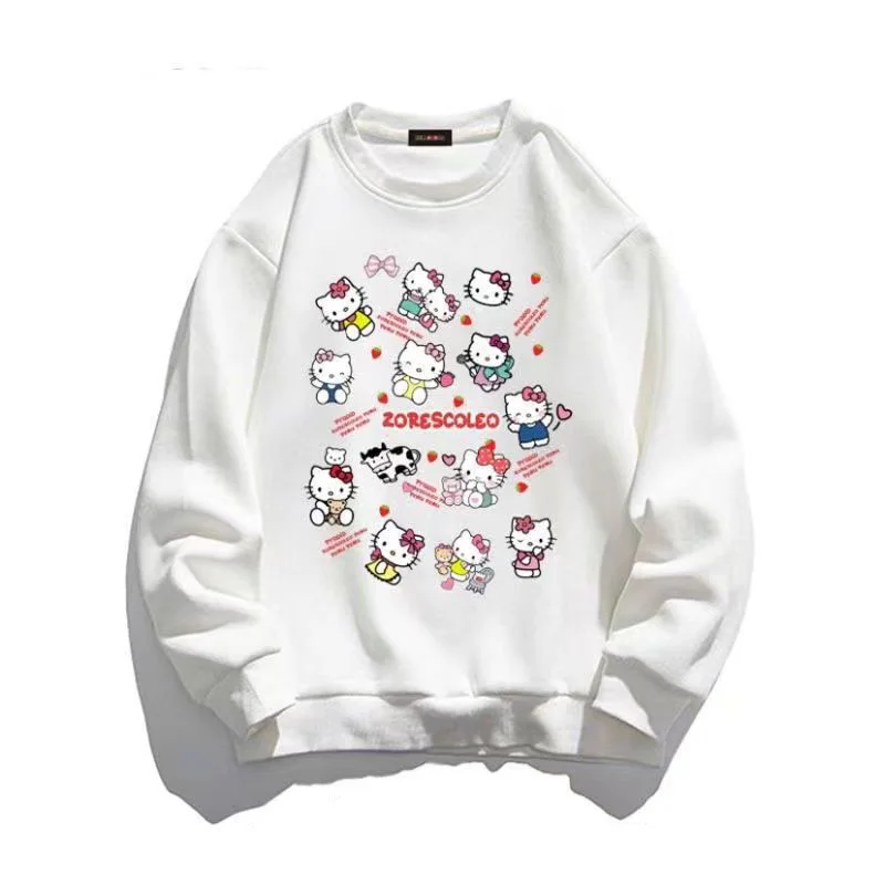 Sanrio Ladies Hoodie Hellokitty Autumn/winter Cute Round Neck Hoodie Plus Fleece Thickened All-Match Loose Design Feeling Top
Sanrio Ladies Hoodie Hellokitty Autumn/winter Cute Round Neck Hoodie Plus Fleece Thickened All-Match Loose Design Feeling Top