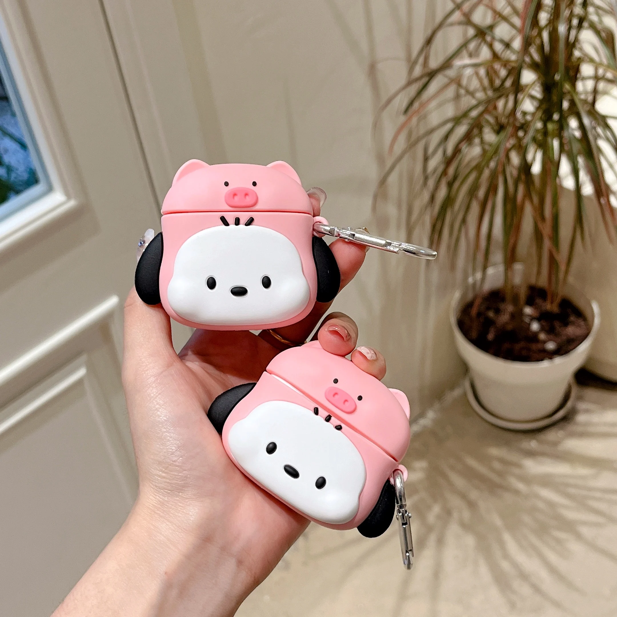 

Cute Sanrio Pachacco pink cartoon Silica gel Case for Apple AirPods 1 2 3 Pro Cases Cover For IPhone Bluetooth Earphone Case