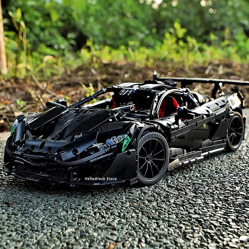 

1:8 Technical Black Warrior P1 Sport Car Building Block High-Tech Racing Vehicle Car Modular Bricks Model Toy For Kid Gift Moc