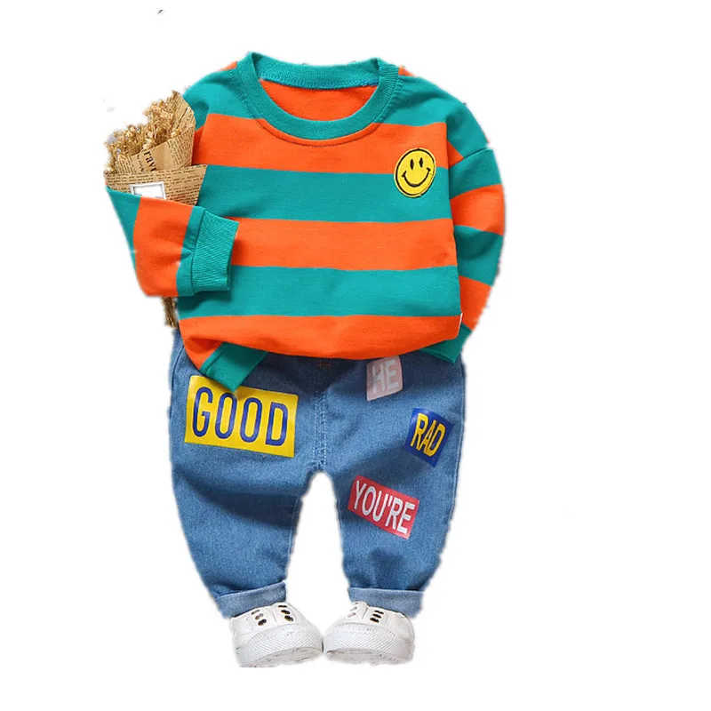 Kids Sets New Long-sleeved Suit Cartoon Striped Baby 0-4 Years Old Cute Pattern Two-piece Sport Sets
Kids Sets New Long-sleeved Suit Cartoon Striped Baby 0-4 Years Old Cute Pattern Two-piece Sport Sets