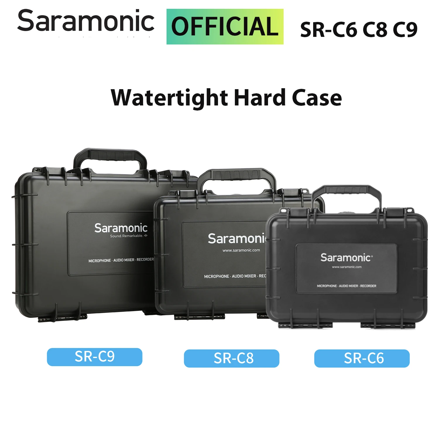 Saramonic SR-C6 8 9 Hard Case Watertight IP67 Dustroof Carry-on for Wireless Microphone Uwmic9s Soundbird V6 SR-VRMIC SR-WM2100
Saramonic SR-C6 8 9 Hard Case Watertight IP67 Dustroof Carry-on for Wireless Microphone Uwmic9s Soundbird V6 SR-VRMIC SR-WM2100