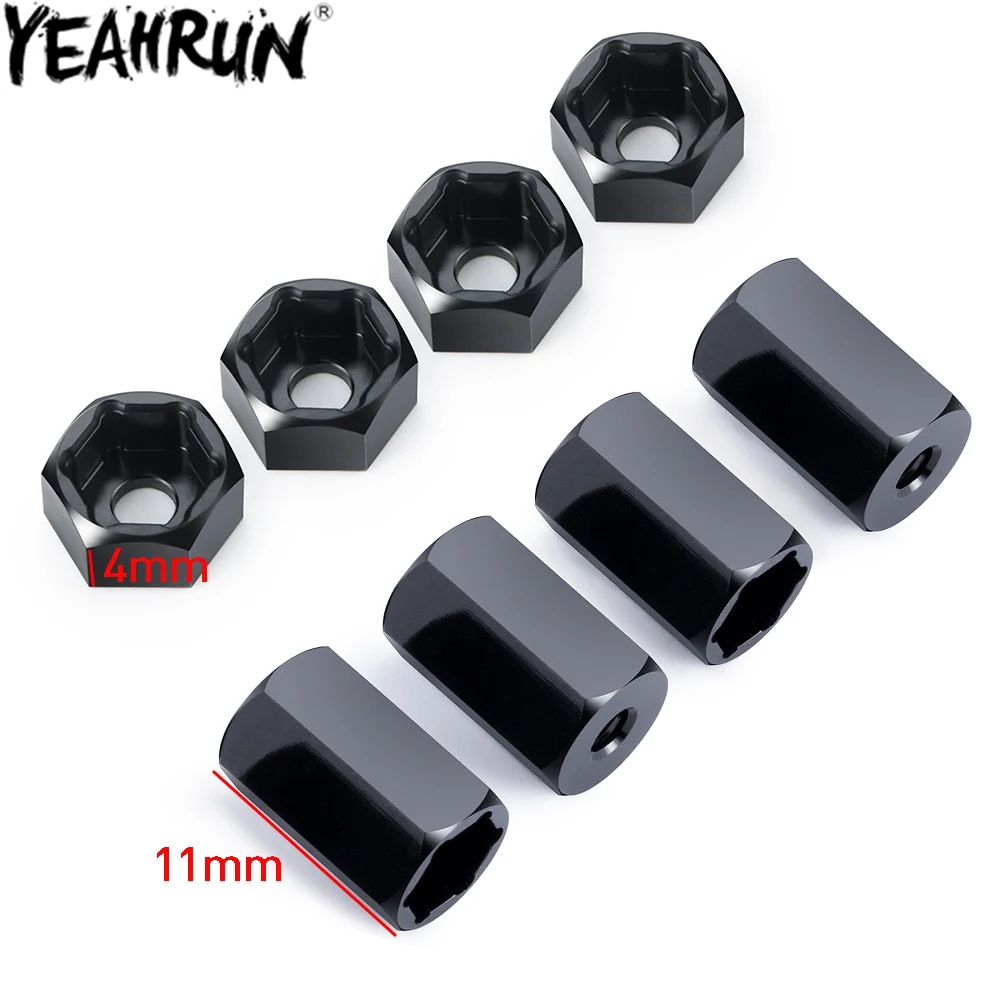 

YEAHRUN Aluminum Alloy 5mm to 7mm Hex Wheel Hub Adapter Conversion for WPL D12 1/10 SCX24 Wheels on WPL