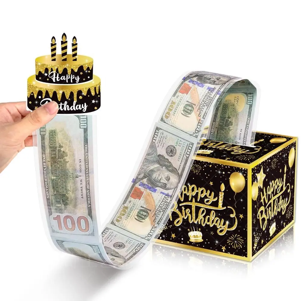 Paper Cash Pull Gift Box New Money Clip Black Cash Gift Box Surprise Birthday Money Pulling Box
Paper Cash Pull Gift Box New Money Clip Black Cash Gift Box Surprise Birthday Money Pulling Box