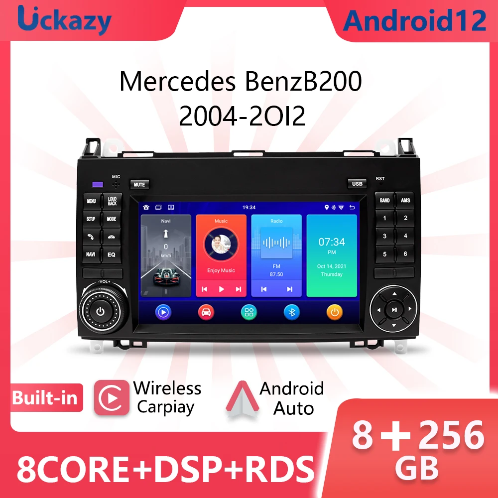 

Android 12 2 Din радио для Mercedes Benz B200 B класс W169 W245 Viano Vito W639 Sprinter W906 авто мультимедийный плеер Swc Gps