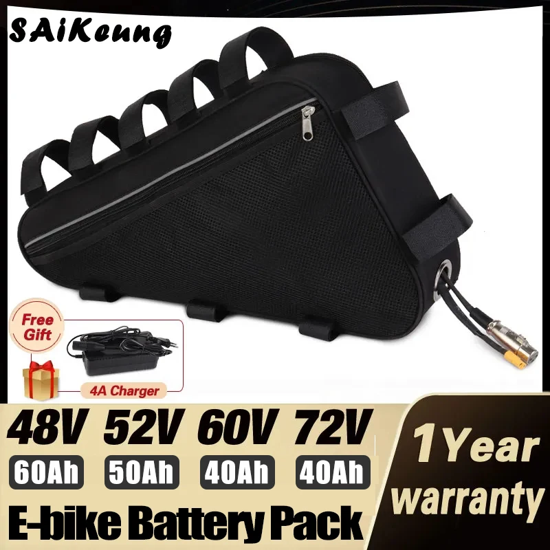 Ebike Driehoek Batterij 36V 48V 52V 20ah 30ah 40ah 50ah 60ah Enorme Capaciteit 3000W Ebike 60V 72V Lithium Batterij Met Oplader
Ebike Driehoek Batterij 36V 48V 52V 20ah 30ah 40ah 50ah 60ah Enorme Capaciteit 3000W Ebike 60V 72V Lithium Batterij Met Oplader