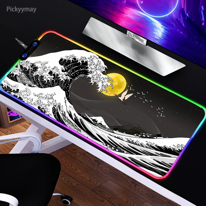 Great Wave Off RGB Mouse Pad Gaming Mousepads LED Mouse Mat Sakura Keyboard Mat Anti-slip Mousepad XXL Luminous Deskpad 900x400
Great Wave Off RGB Mouse Pad Gaming Mousepads LED Mouse Mat Sakura Keyboard Mat Anti-slip Mousepad XXL Luminous Deskpad 900x400