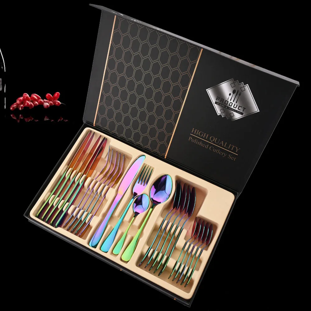 Набор столовых приборов из нержавеющей стали, 24 шт.
Набор столовых приборов из нержавеющей стали, 24 шт.