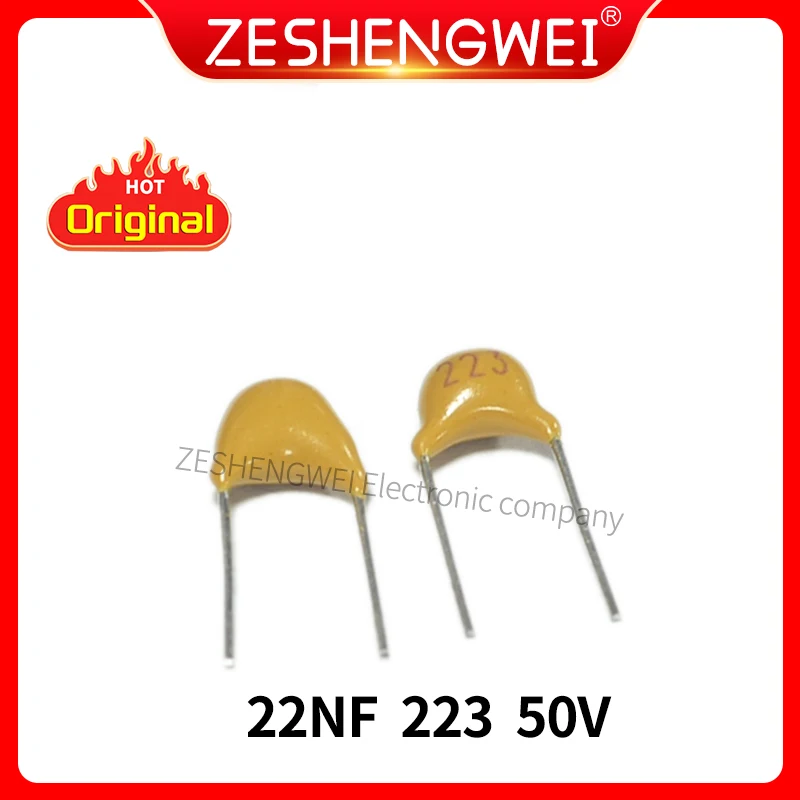 

100PCS Monolithic Capacitor 22NF 223 50V Pin Pitch 5.08 MM ± 20% The Infinite Capacitance